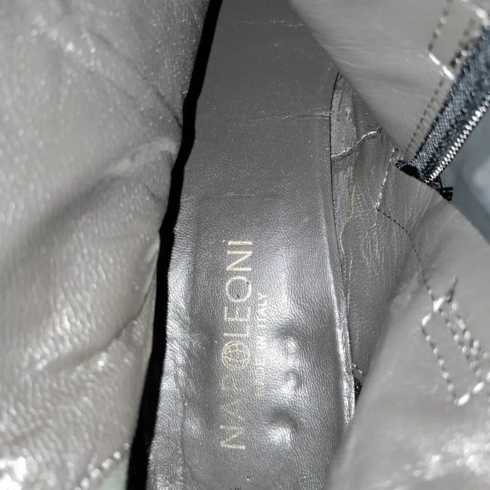 Napoleoni Leather Pull On Knee Length Equestrian Riding Boots Black Women's 8.5 - Picture 15 of 15